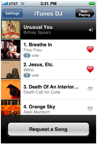 itunes remote playlist request