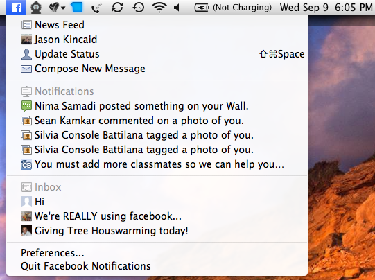 facebook desktop notifications