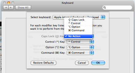 disable capslock