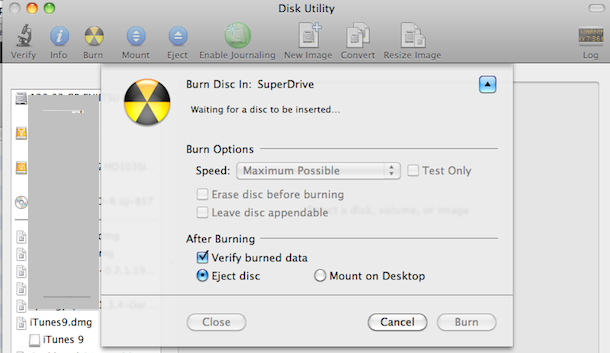 burn iso mac