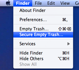 secure empty trash