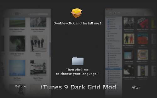 change itunes background color