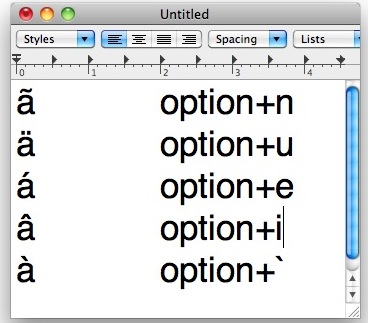 Accent Codes