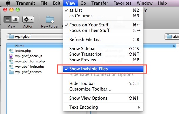 view invisible files mac