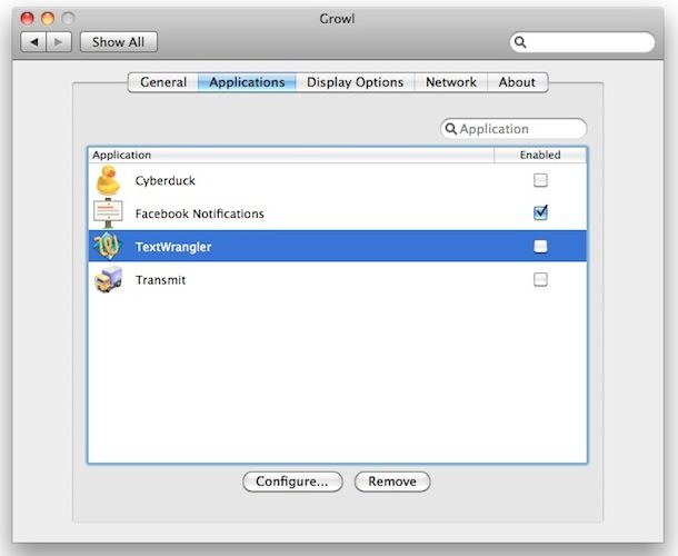 disable growl notifications