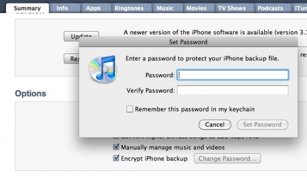 where are  iphone backups stored