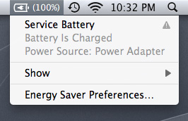 service battery indicator mac