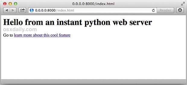 start-python-web-server Start a python web server