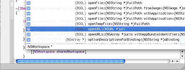 xcode code completion