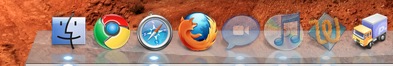 make dock icons translucent