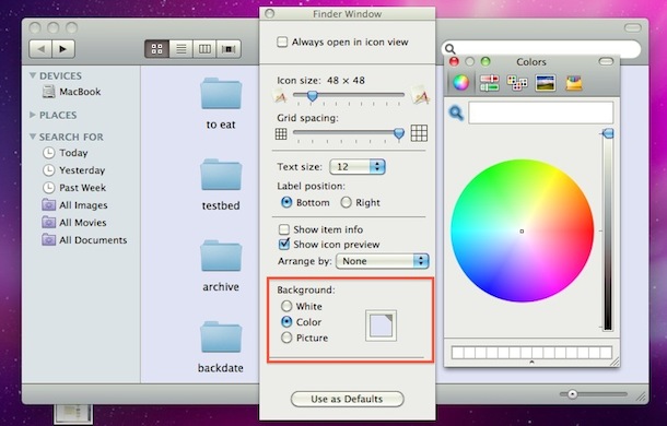 Customize the Mac Finder Window Background