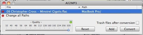 convert flac to mp3 audio quality