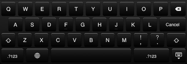 ios black keyboard