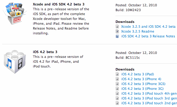 ios 4.2 beta 3 download available ios 4.2 beta 3 download available