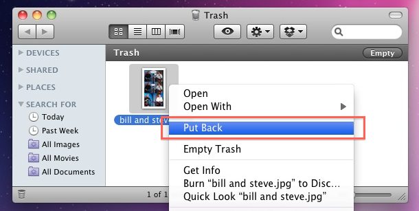 send trash file to original location send trash file to original location