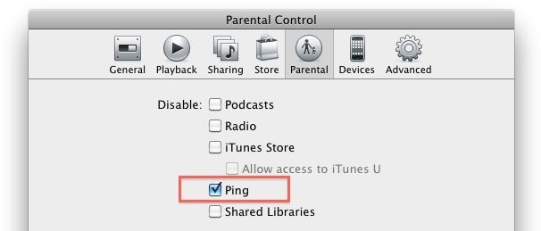 disable ping itunes completely disable ping itunes completely