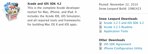 ios 4 2 sdk download