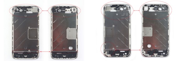 iphone 5 vs iphone 4 parts comparison