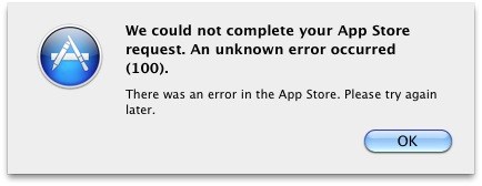 mac app store error 100 mac app store error 100
