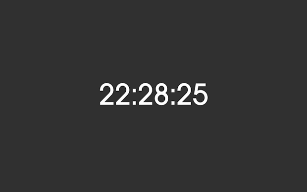 Minimalist Clock Screen Saver