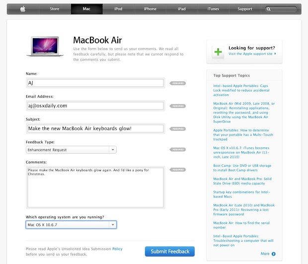 feedback-apple-products Apple Feedback