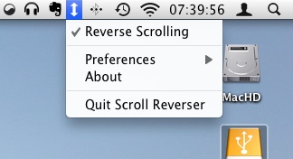 iOS reverse scrolling for Mac OS X