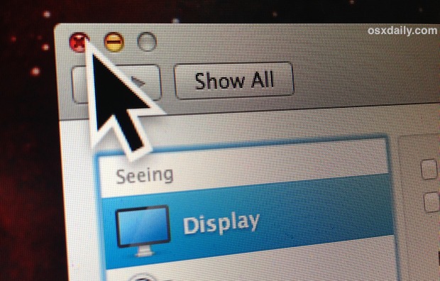 Large cursor in Mac OS X