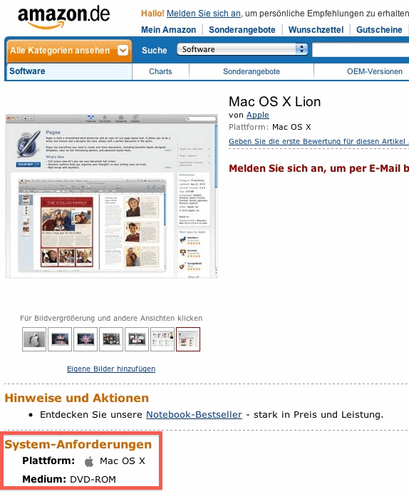 Mac OS X  Lion Installer DVD maybe