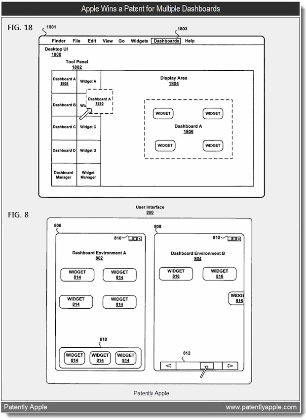 New Dashboard Patent drawing