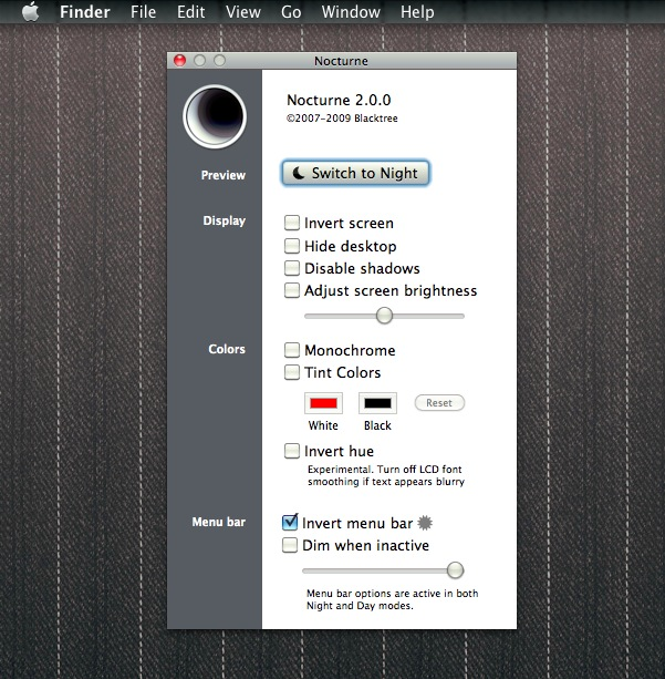 black-menu-bar-mac-nocturne Black menu bar or dimmed menu bar in Mac OS X
