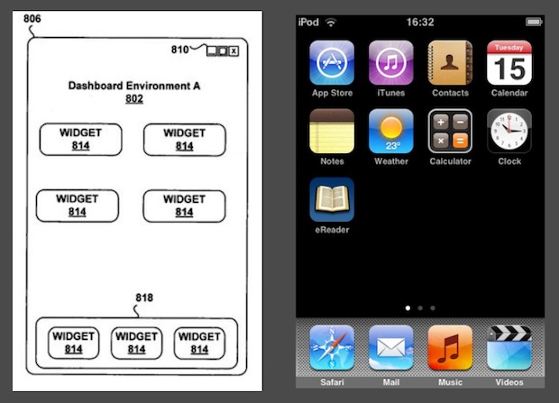 dashboard-patent-vs-ios-homescreen New Dashboard Patent next to iOS Home Screen
