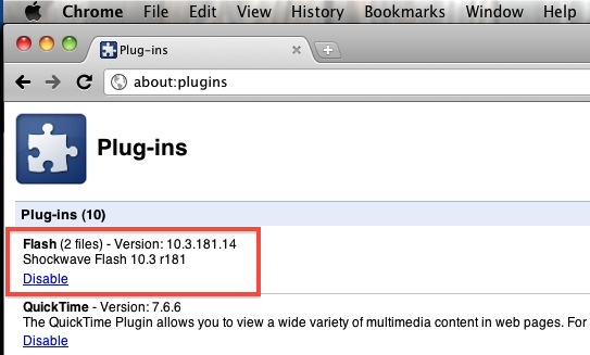 Disable Flash plugin in Google Chrome