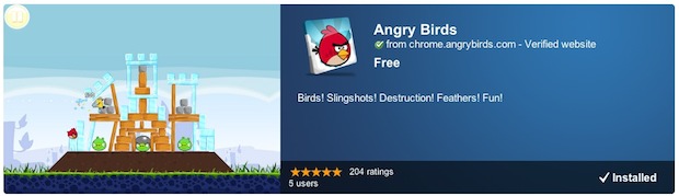 Download and play Angry Birds for free with Chrome