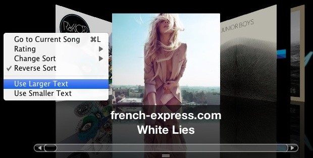 increase-font-size-itunes-text increase text size iTunes cover flow view
