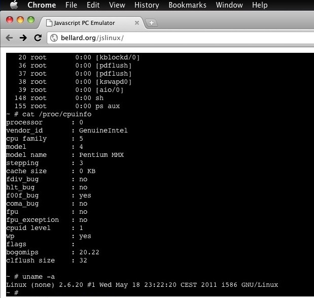 Linux in a Web Browser