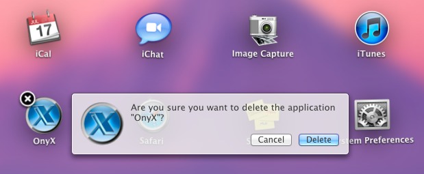 Lion launchpad uninstall apps