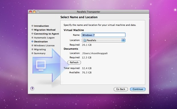 Migrate files from PC to Mac