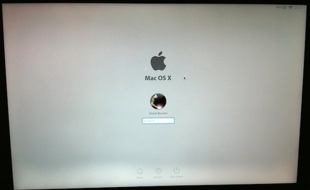 New Mac OS X Login Screen New Mac OS X Login Screen