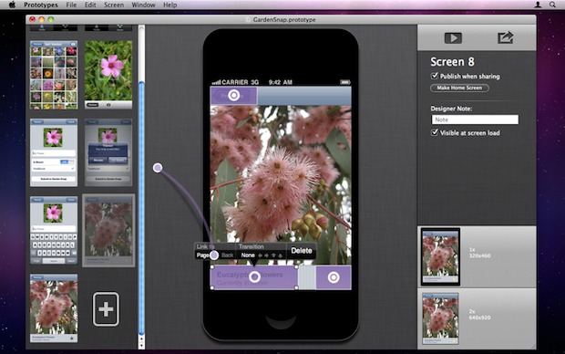 Prototype iPhone and iOS apps from a Mac app