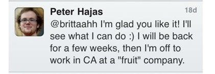 apple-fruit-company Fruit Company tweet Peter Hajas