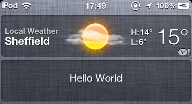 Custom iOS 5 Widgets are Possible