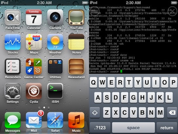 iOS 5 beta jailbroken