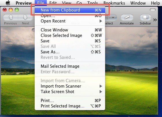 new-from-clipboard Create new image from clipboard