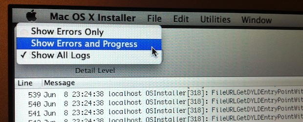 show-all-logs-mac-os-x-install Show all logs in the Mac OS X install process