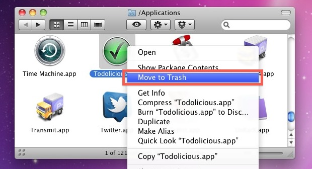 Uninstall a Mac Application