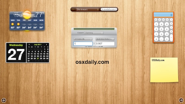 Change Dashboard Wallpaper in OS X Lion