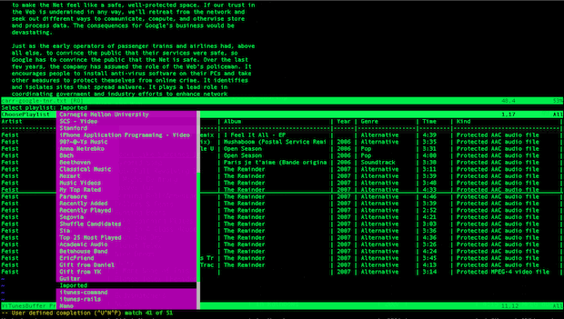 Command line iTunes player