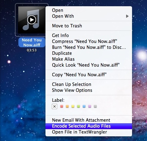 Convert Audio to M4A in Mac OS X Lion