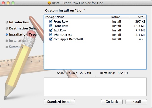 Front Row Enabler for Mac OS X Lion