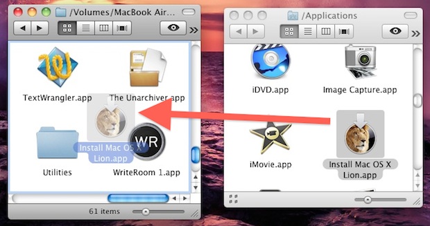 Install Lion on other Macs by copying the Installation file